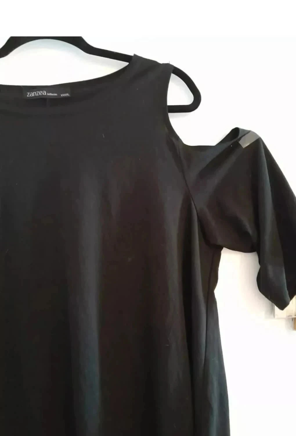 Blusa feminina, ombros descobertos, tamanho 50/52, Marca Zanzea - Cor Preto – photo 3